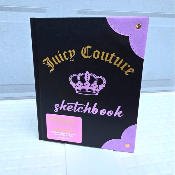 Juicy Couture Black and Purple Sketchbook - Picture 1 of 3
